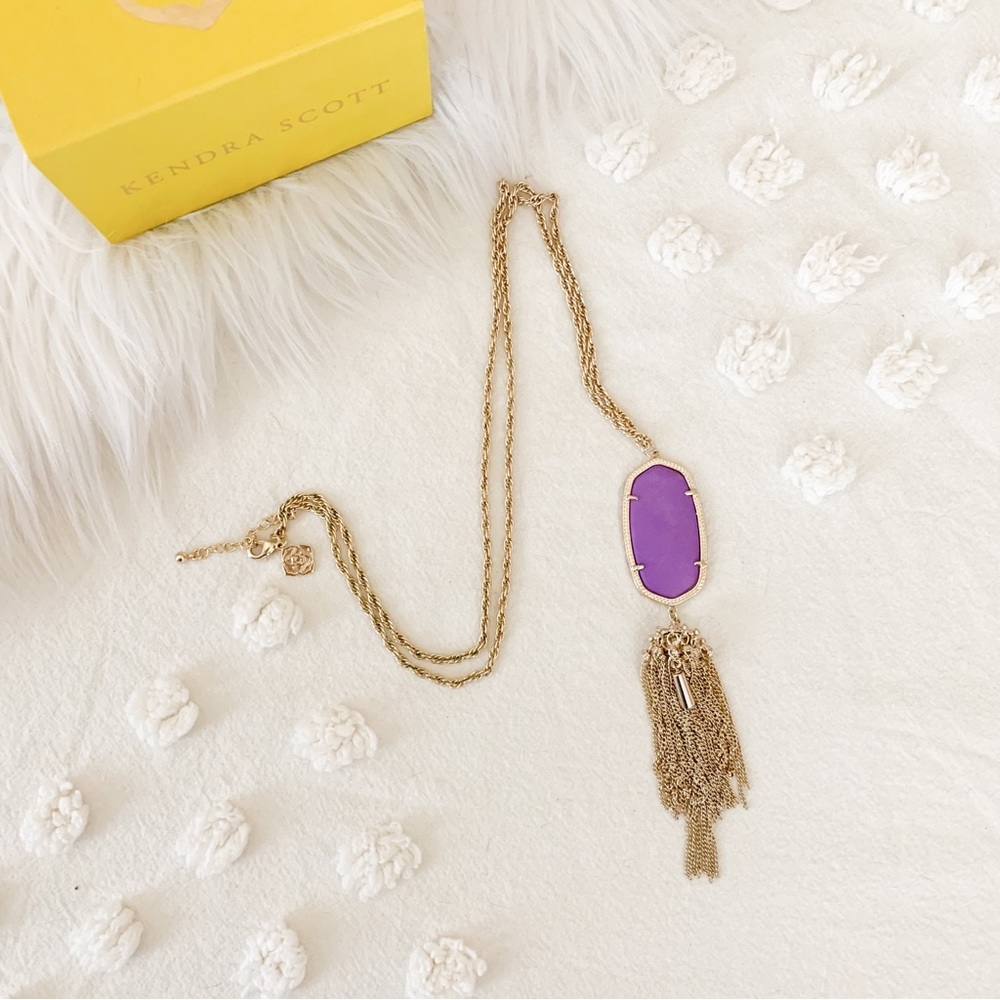 Kendra Scott Purple ‘Rayne’ Pendant Necklace